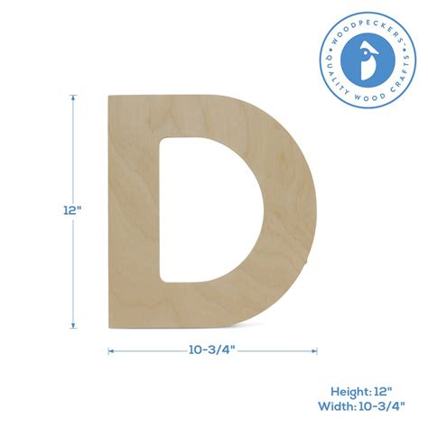 Wooden Letter D 12 inch or 8 inch, Unfinished Large Wood Letters for ...