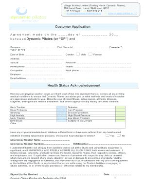 Fillable Online New Member Application Form Kevin Final Sept Docx