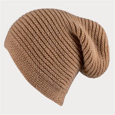 Pre Order Honey Brown Cashmere Slouch Beanie Uk