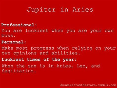 Jupiter Aries Jupiter In Aries Jupiter Sign Astrology Planets