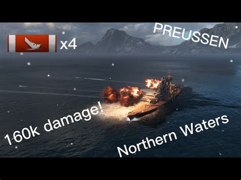 Battleship Preussen Frags With K Damage In Nothern Waters World