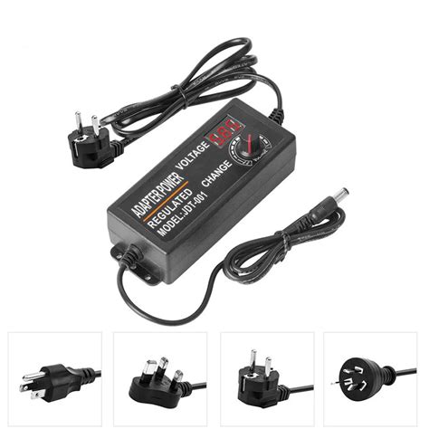 Adjustable Ac To Dc V V V V Switching Universal Adapter Display