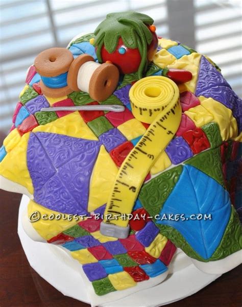 Coolest Quilting Cake Ever Sewing Cake Themed Cakes Patchwork Cake