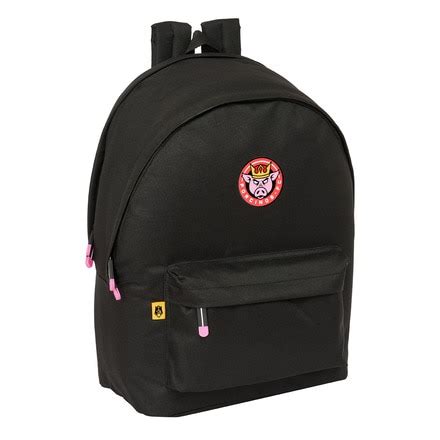 Mochila Doble Para Portatil Usb Kings League Safta Negros Safta