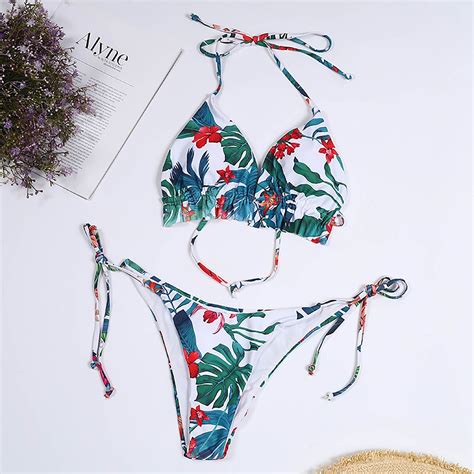 Tponi Sexy Swimsuits For Women Two Piece Sets B Halter Swimsuits For