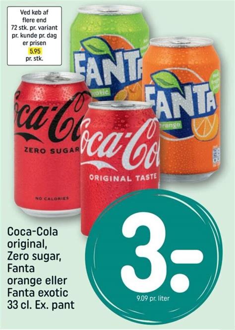 Coca Cola Original Zero Sugar Fanta Orange Eller Fanta Exotic Cl