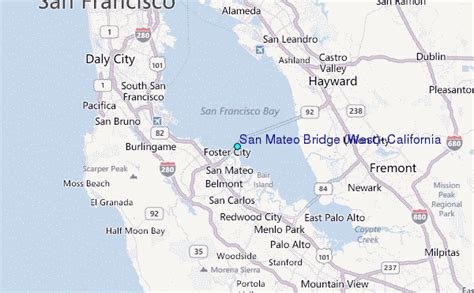 San Mateo Bridge West California Tide Station Location Guide