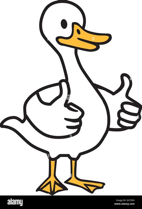 Cartoon Goose with thumbs up Stock Vector Image & Art - Alamy