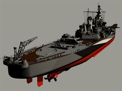 3d uss missouri bb-63 model