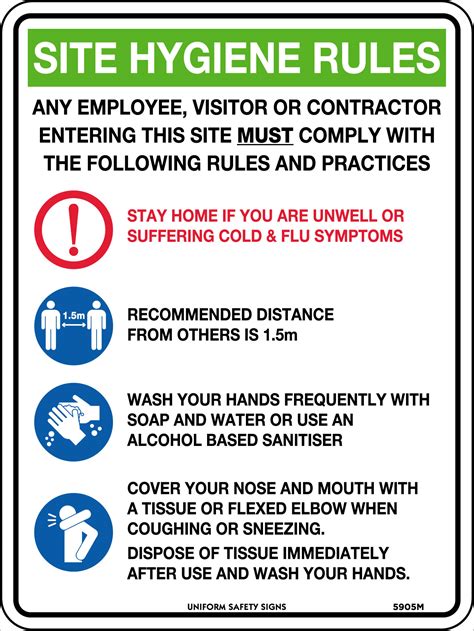 Site Hygiene Rules Covid-19 | Hygiene Signs | USS
