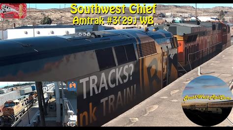 Amtrak 3 29 Southwest Chief With BNSF Rescue At Winslow BNSF4739