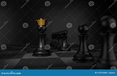 Chess Pawn In A Golden Crown Stock Illustration Illustration Of Queen