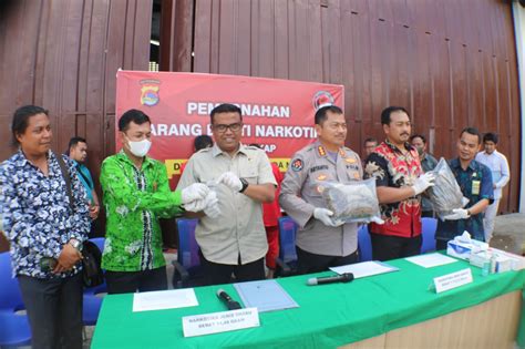 Ditresnarkoba Polda Ntb Gelar Acara Pemusnahan Barang Bukti Hukrim Ntb