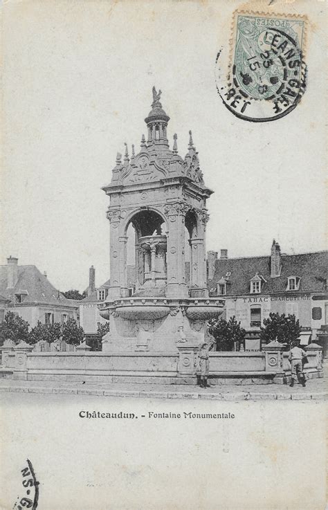 Ch Teaudun Fontaine Monumentale Sur La Place Du Octobre Carte