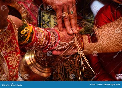 Cultura Do Casamento Religioso Hindu E Hasta Ganthi Imagem De Stock