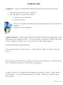 Cs610 Lecture 1 Symbolic Logic Examples And Worksheet printable pdf ...