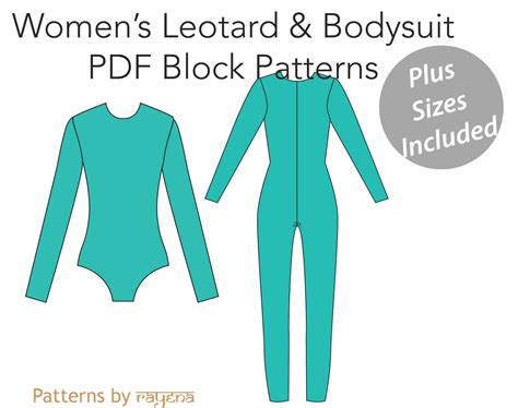 Women S Styles Bodysuit Leotard Set Pdf Sewing Pattern