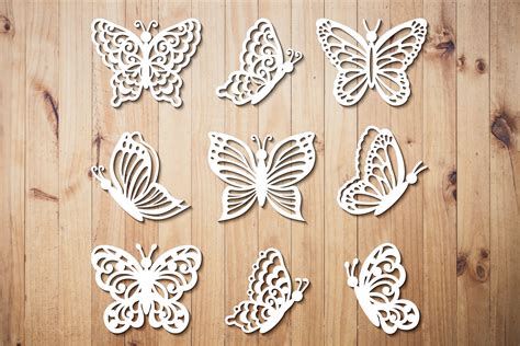 Laser Cut Wooden Butterfly Cut Outs Free Vector Cdr 56 Off