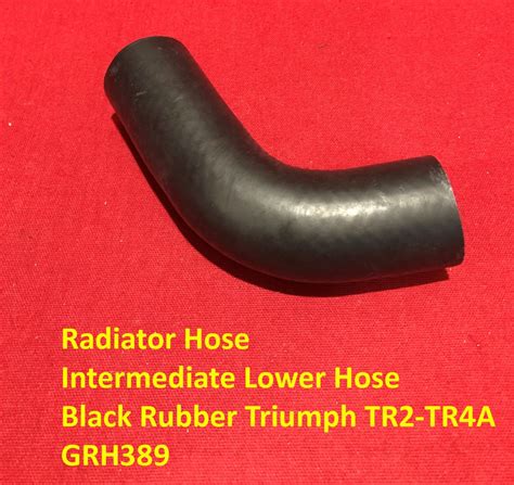 Radiator Hose Intermediate Lower Hose Black Rubber Triumph Tr2 Tr4a Grh389 Grh389