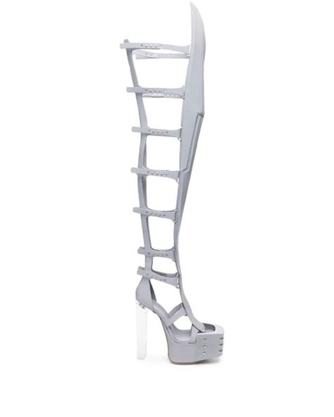 Rick Owens High Spartan Wader Platform Boots In White Lyst