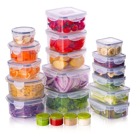 Buy Large Plastic Food Storage Container With Lid CASA LINGO Meal Prep