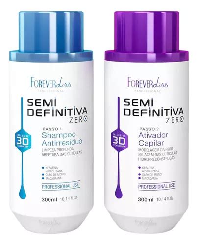 Progressiva Semi Definitiva S formol Forever Liss Kit 300ml Frete grátis