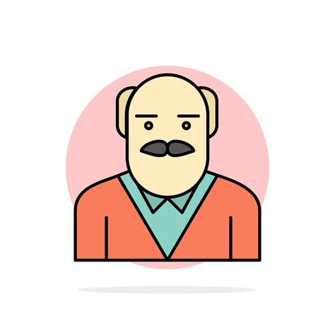 Grandpa Father Old Man Uncle Abstract Circle Background Flat color Icon 18032486 Vector Art at ...