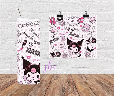 Oz Kuromi Sublimation Wrap Skinny Tumbler Etsy