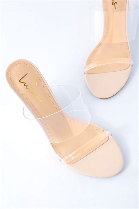 Cute Wedges Clear Vinyl Wedges Nude Wedges Vegan Wedges