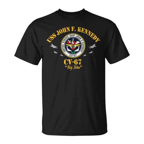 Uss John F Kennedy Cv-67 Aircraft Carrier Veteran Flag Long Sleeve T-Shirt - Seseable