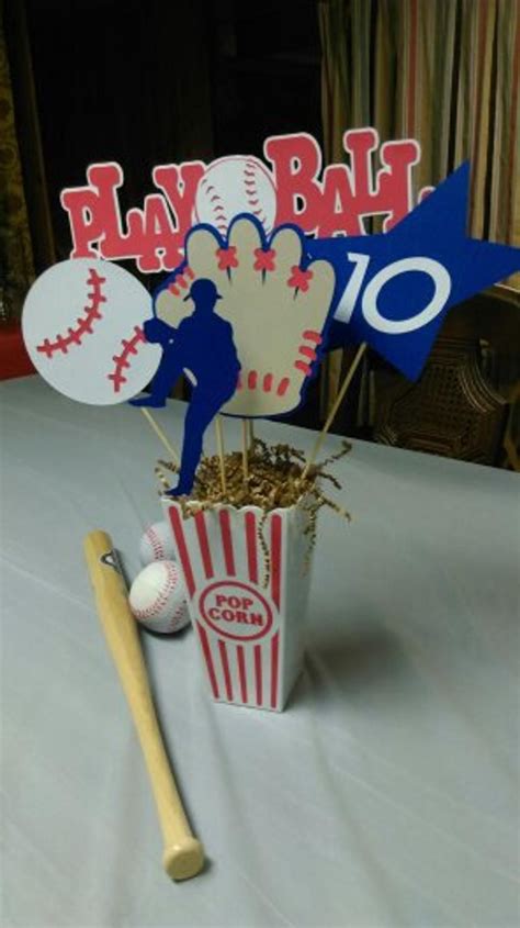 Baseball Centerpiece Playball Baseball Centerpiece Glove Baseball Star