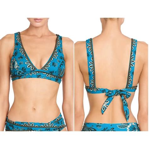 Nwot Robin Piccone Apollonia Triangle Bikini Top 2318 Gem