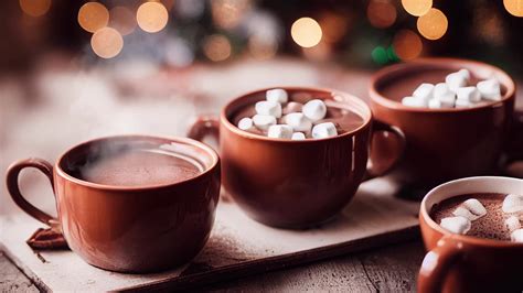 Hot Chocolate On Festive Christmas Table Cinemagraph Loop Repeatable Clip Stock