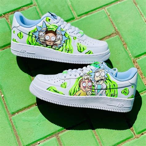 Rick And Morty Air Force Custom Custom Hand Painted Shoes Painted