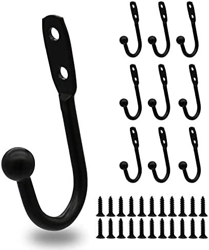 Amazon EBOOT 20 Pieces Wall Mounted Hook Robe Hooks Single Coat