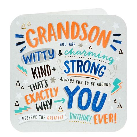 Grandson Birthday Cards, Personalised Grandson & Great Grandson Birthday Cards UK | Card Factory