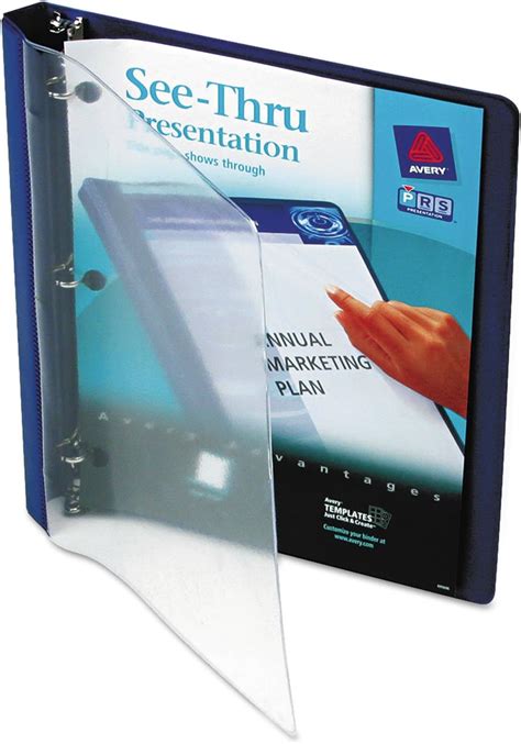 Avery 10801 3 Ring View Binder Clear Front 12 Inch Cap