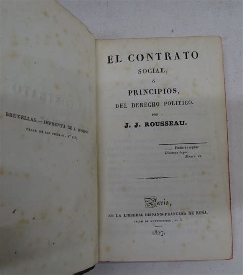 EL CONTRATO SOCIAL o principios del derecho político by ROUSSEAU J