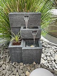 Arnusa Springbrunnen Grada Bepflanzbar Mit LED Beleuchtung Wasserfall