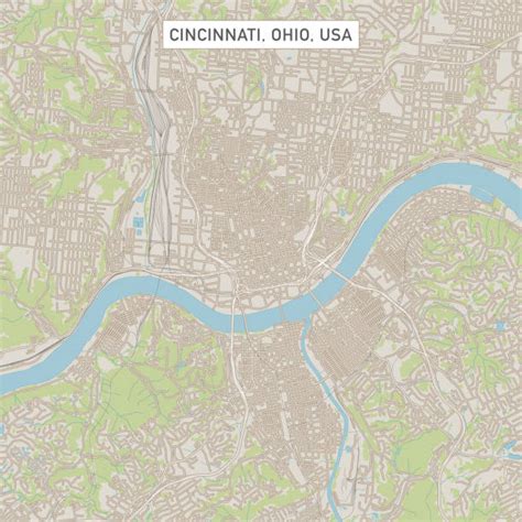 Cincinnati Street Map Illustrations, Royalty-Free Vector Graphics ...