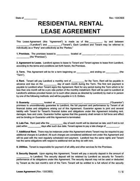 Lease/Rental Agreement in 2023 | Rental agreement templates, Lease ...