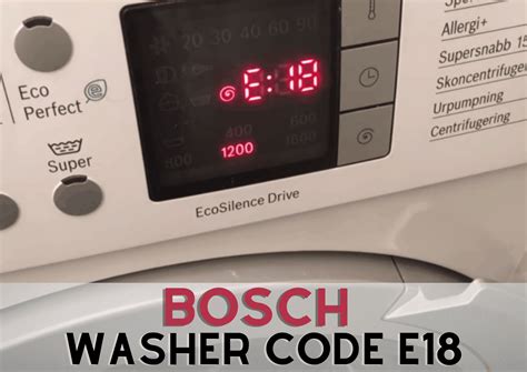 Bosch Washer Code E04 Troubleshooting Guide How To Fix It