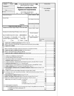 Planilla De Contribuci N Sobre Ingresos De Corporaciones 200