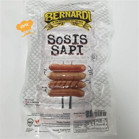 Jual Bernardi Sosis Sapi 10 CM 1 KG Sausage Shopee Indonesia