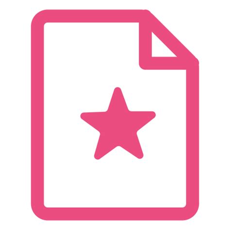 Diseño Png Y Svg De Icono De Documento Trazo Rosa Para Camisetas