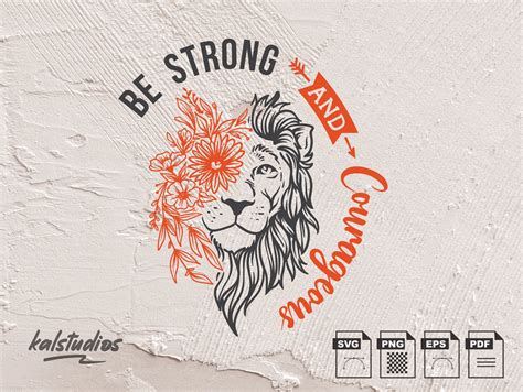 Be Strong And Courageous Svg Strong And Courageous Svg Strong Woman