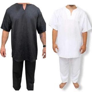 Roupa Umbanda E Candomblé Conjunto Masculino Oxford 2 Peças Umbanda E