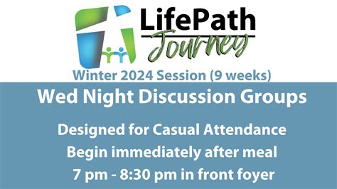 LPJ Wed Night Discussion Groups Whyte Ridge Baptist Church