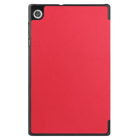 3 Vouw Sleepcover Hoes Lenovo Tab M10 HD Gen 2 Rood