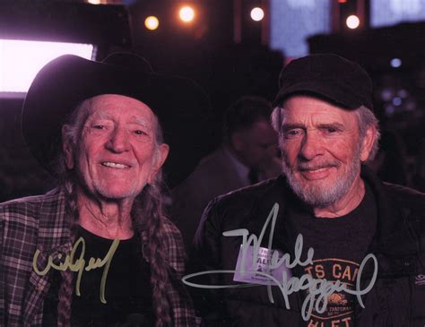 WILLIE NELSON ~ MERLE HAGGARD - COUNTRY LEGENDS - DOUBLE - HAND SIGNED ...